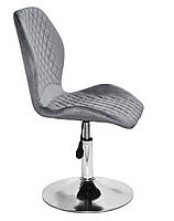 Стілець Fox CH-Base, на круглій хромованій нозі-дисці Ø410 мм із регулюванням висоти, м'яка оббивка, фото 8