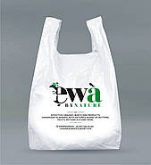 Пакет майка з Вашим лого Пакет для упаковки фасувальний білого кольору 44х75 см, фото 7