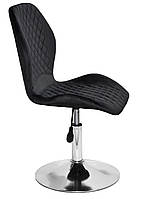 Стілець Fox CH-Base, на круглій хромованій нозі-дисці Ø410 мм із регулюванням висоти, м'яка оббивка, фото 10