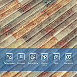 Самоклеюча декоративна 3D панель бамбук мікс 700x700x8.5мм (073) SW-00000090, фото 4