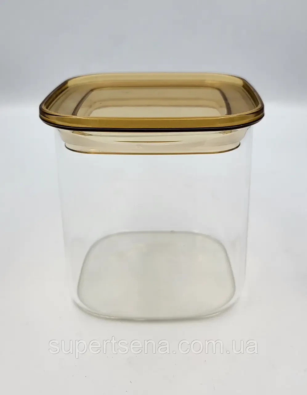VT-7811 Ємність скляна з пластиковою кришкою (прямокутна) Vittora 1100 мл, фото 1