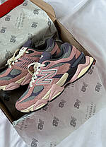 Жіночі кросівки New Balance 9060 Pink Lavender Нью Беланс 9060 рожеві бузковим замша текстиль демісезон, фото 2