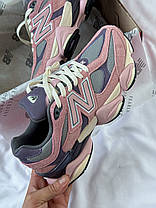 Жіночі кросівки New Balance 9060 Pink Lavender Нью Беланс 9060 рожеві бузковим замша текстиль демісезон, фото 5