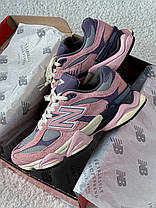 Жіночі кросівки New Balance 9060 Pink Lavender Нью Беланс 9060 рожеві бузковим замша текстиль демісезон, фото 3
