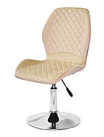 Стілець Fox CH-Base, на круглій хромованій нозі-дисці Ø410 мм із регулюванням висоти, м'яка оббивка, фото 6