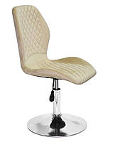 Стілець Fox CH-Base, на круглій хромованій нозі-дисці Ø410 мм із регулюванням висоти, м'яка оббивка, фото 9