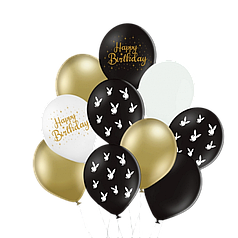 05 НАБІР ПОВІТРЯНИХ КУЛЬ 12" BELBAL-ББ Happy Birthday - плейбой (10шт)