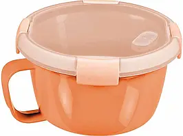Контейнер-кружка для їжі Curver Smart to Go Eco 900 мл, пластиковий, з кришкою, помаранчевий (00952)