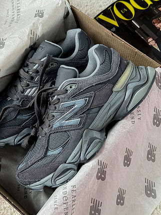 Жіночі кросівки New Balance Black Нью Беланс 9060 чорні замша текстиль демісезон, фото 1