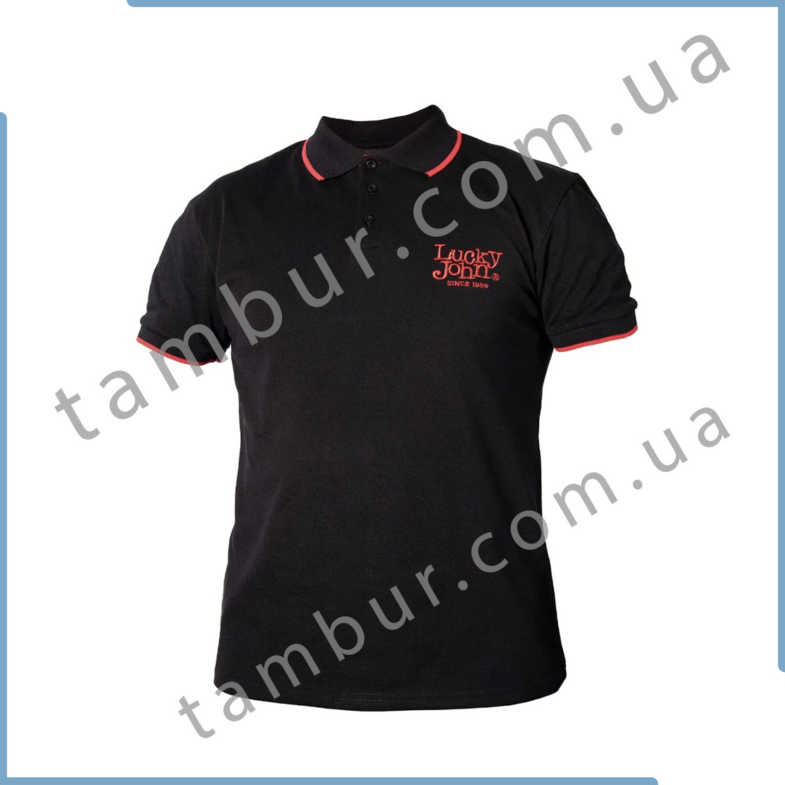 Футболка-поло LUCKY JOHN BLACK AM-7507
