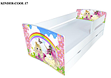 Ліжко дитяче 80*170 KINDER COOL 17 з ящиком та бортиком, фото 3