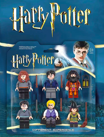 Набір фігурок лього Harry Potter 6 шт., іграшкові герої персонажі Гаррі Поттер lego, фото 1