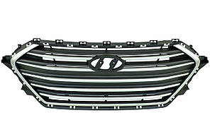 Решітка радіатора Хюндай Elantra 6 AD (2016-2018) срібляста