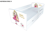 Ліжко дитяче 80*170 KINDER COOL 18 з ящиком та бортиком, фото 3