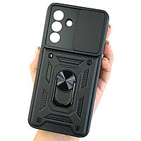 Чохол для Samsung Galaxy A56 (A566B) протиударний чорний зі шторкою для камери