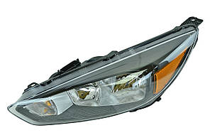 Фара Форд Фокус 3 (2014-2019) рестайлінг ліва чорна покажчик повороту жовтий галоген (ручний коректор) без ДХО