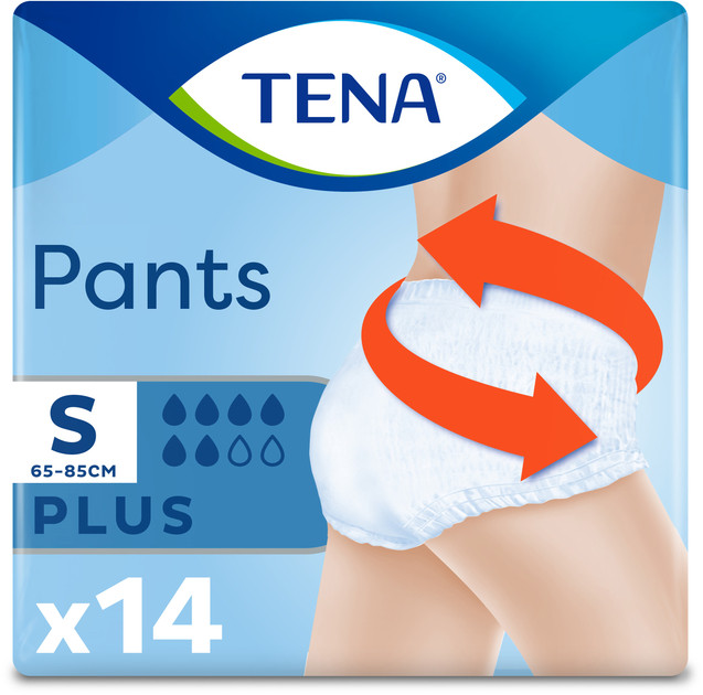 Підгузники труси для дорослих Tena Pants Plus Small 14 шт 65-85 см 6 крап., фото 1