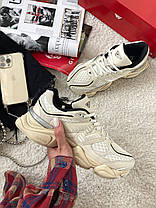 Жіночі кросівки New Balance 9060 Turtledove Нью Беланс 9060 бежеві з чорним замша текстиль демісезон, фото 2