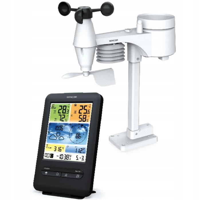 Метеостанція бездротова Sencor SWS 9898 WIFI з виносним датчиком до 150 м
