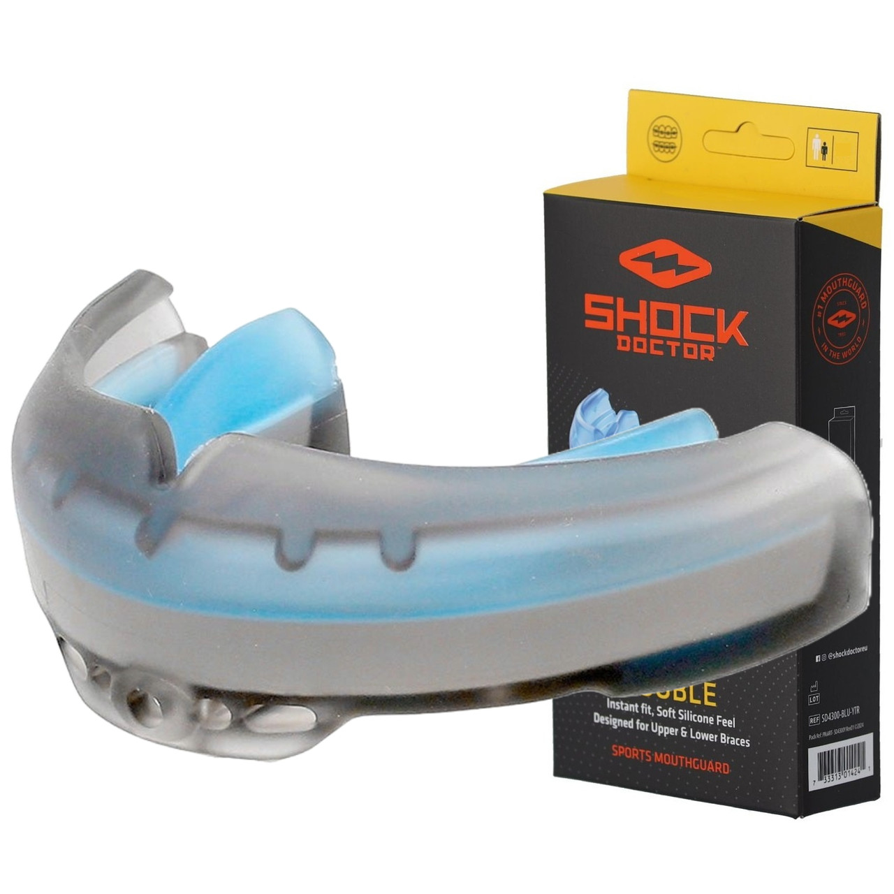 Капа Shock Doctor Ultra Braces під брекети доросла (вік 12+) Black (art. 4701-BK-AD), фото 1