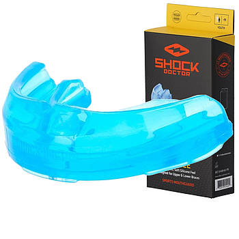 Капа Shock Doctor Single Braces під брекети доросла (вік 12+) Blue (art. 4100-BLU-AD)