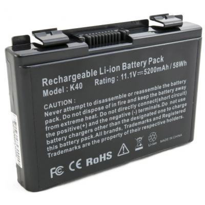 Акумулятор до ноутбука Asus K40 (A32-F82) 5200 mAh Extradigital (BNA3927), фото 1