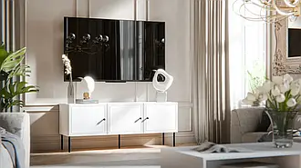 Тумба під телевізор Palazzo Bis 150 3D Cama біла матова
