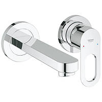 Grohe BauLoop змішувач для умивальника на 2 отвори, настінний монтаж 20289000