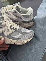 Жіночі кросівки New Balance 9060 Light Grey Нью Беланс 9060 сірі замша текстиль демісезон, фото 6