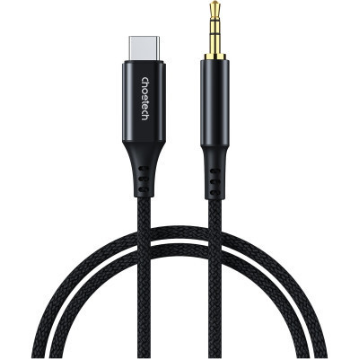 Перехідник USB-C to jack 3.5mm stereo audio (CDLA) 2.0m Choetech (AUX008-BK), фото 1
