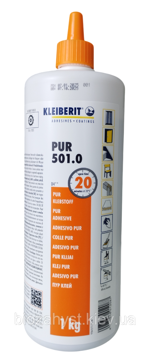 Столярний клей Kleiberit PUR 501.0 Поліуретановий 1кг