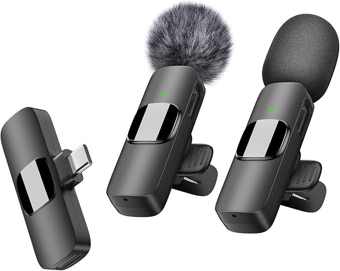 Петличний бездротовий мікрофон для телефона з роз'ємом USB-C для запису відео, відеоблогів