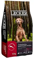 Сухий корм для собак Lecker (Лекер) преміум з яловичиною, рисом та овочами 10кг