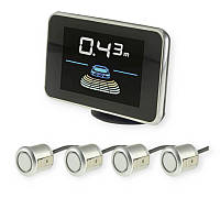 Парктронік 4 датчики 18,5 мм sw-4t led дисплей-шкала/звук. сигнал/сірий