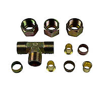 Аварійне з'єднання метал розбірний трійник 15x15x15