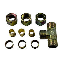 Аварійне з'єднання метал розбірний трійник 16x16x16