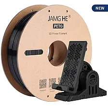 Пластик в котушці для 3D друку PETG (Copet) Jamg He 1,75 мм 1 кг чорний (Black)