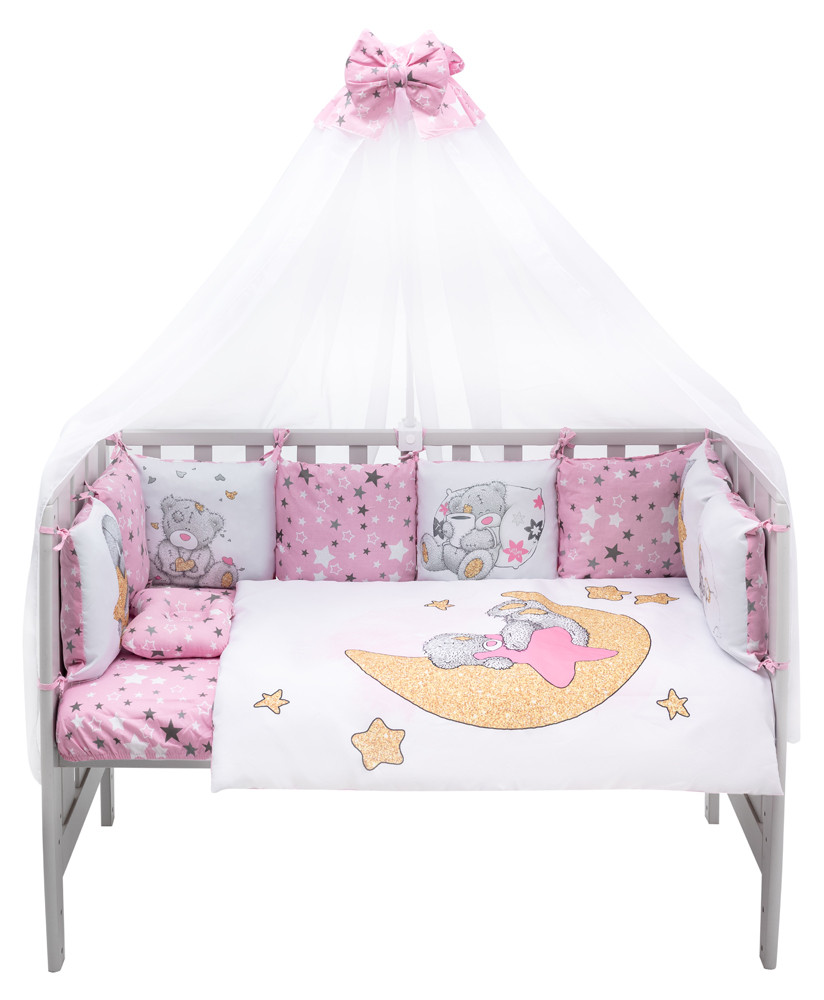 Детская постель Babyroom Bortiki Print-08 розовый (мишки)