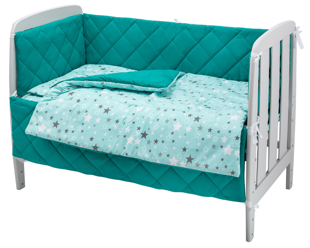 Детская постель Babyroom Dream-05 зеленый (звездочки)