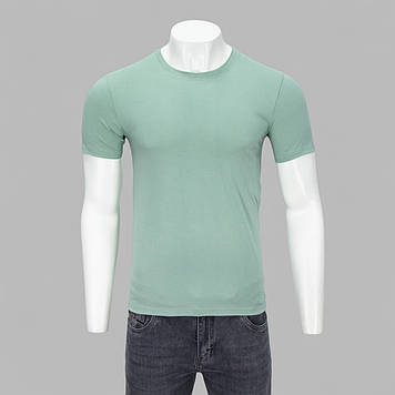 Футболка чоловіча Format Базова PRM M-3XL (170) МІНТ 95% бавовна 5% еластан L(Р)