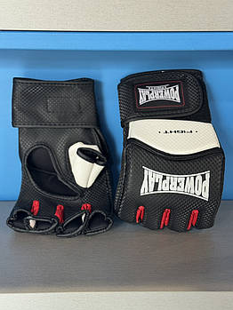 Брак - Рукавиці для MMA PowerPlay 3075 Чорні-Білі M