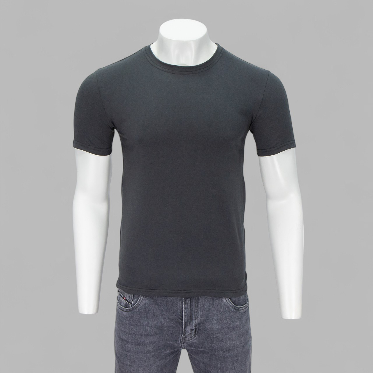 Футболка чоловіча Format Базова PRM M-3XL (170) ГРАФІТ 95% бавовна 5% еластан XXXL(Р), фото 1