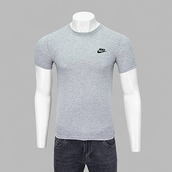 Футболка чоловіча Format PRM M-3XL N-001 Св. Сіра меланж 95% бавовна 5% еластан L(Р)