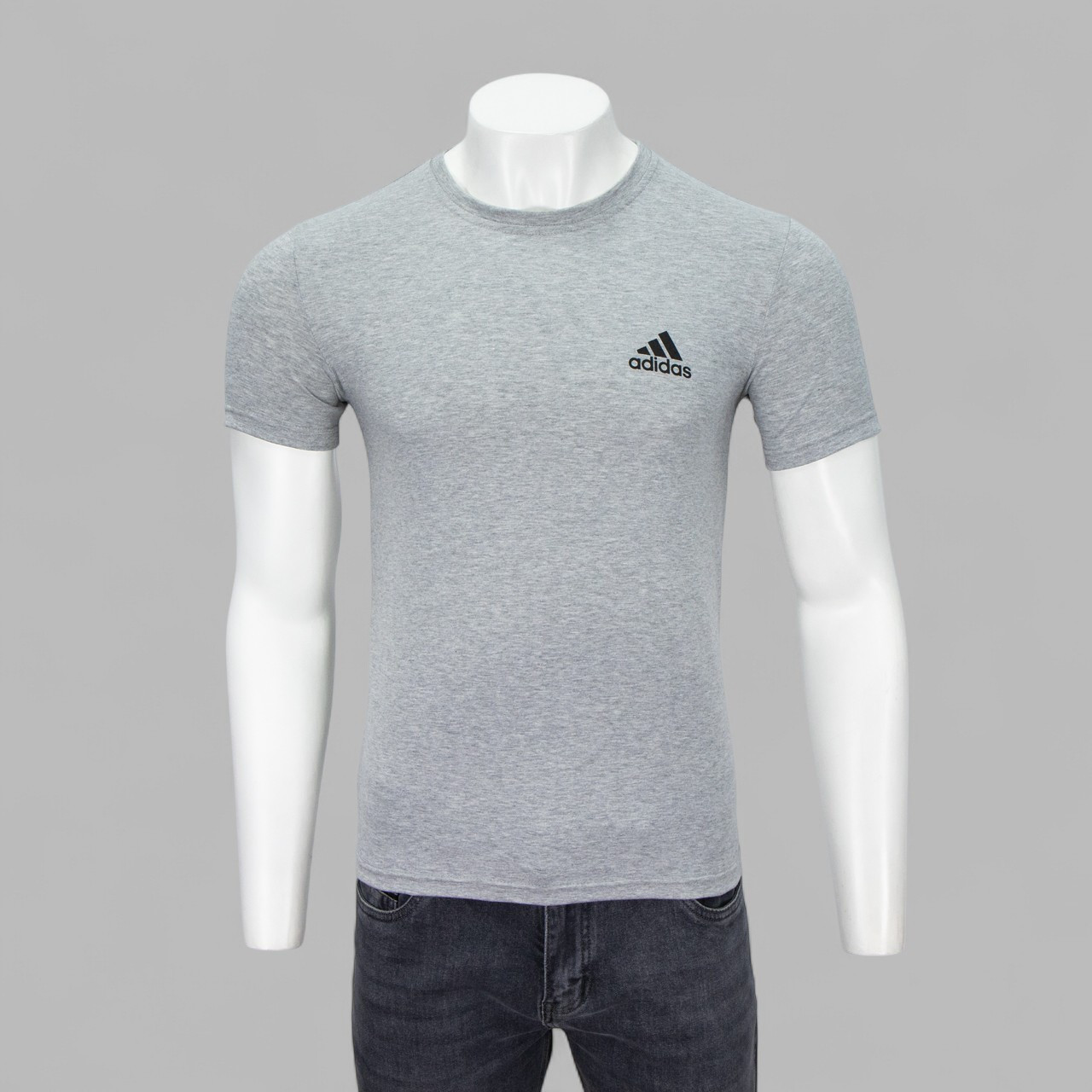 Футболка чоловіча Format PRM M-3XL AD-001 Св. Сіра меланж 95% бавовна 5% еластан M(Р), фото 1