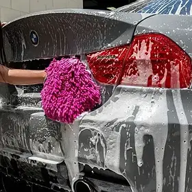 Рукавичка мікрофіброва Big Mofo Chenille Microfiber Scratch-Free Wash Mitt, рожева