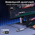 USB-C хаб 14-в-1 Promate ComandHub-Pro USB-C PD/HDMI/2xUSB 3.0/USB-C/RJ45/SD/TF Grey (comandhub-pro), фото 4