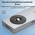 USB-C хаб 14-в-1 Promate ComandHub-Pro USB-C PD/HDMI/2xUSB 3.0/USB-C/RJ45/SD/TF Grey (comandhub-pro), фото 8