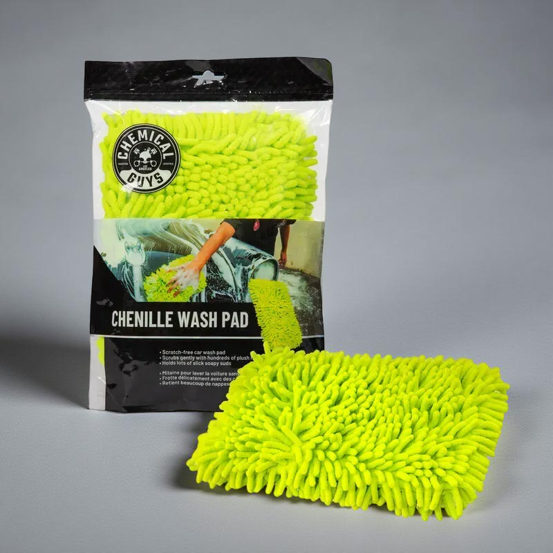Преміум подушечка із мікрофібри для миття авто без подряпин Chenille Microfiber, салатова, фото 1