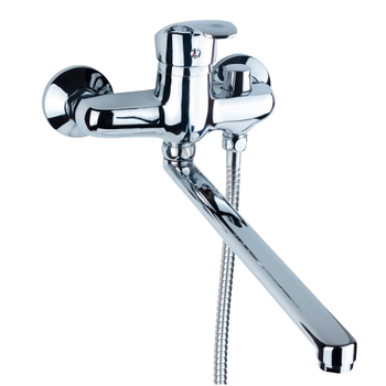 Змішувач NL d40мм для ванної гусак прямий 350мм дивертор вбудований картрідж Aquatica