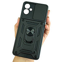 Чохол для Samsung Galaxy A06 4G (A065F) протиударний чорний зі шторкою для камери